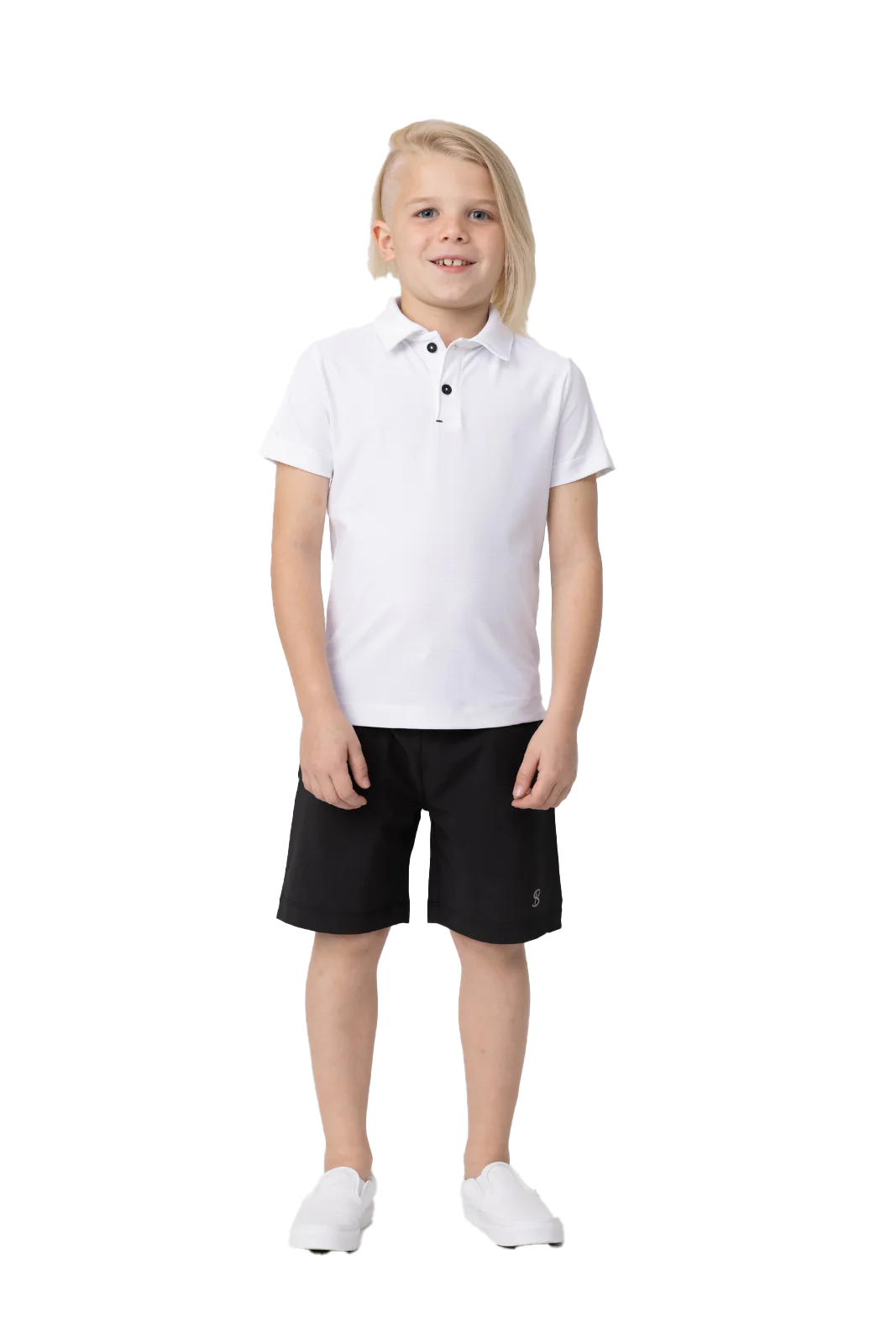 Boys BSport Short Sleeve Polo (White)