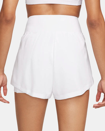 Ladies NikeCourt Advantage Dri-Fit Tennis Short (White)