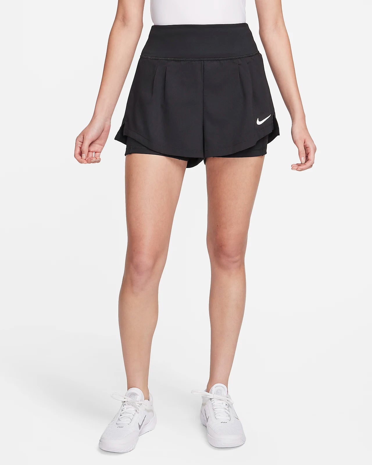 Ladies NikeCourt Advantage Dri-Fit Tennis Short (Black)