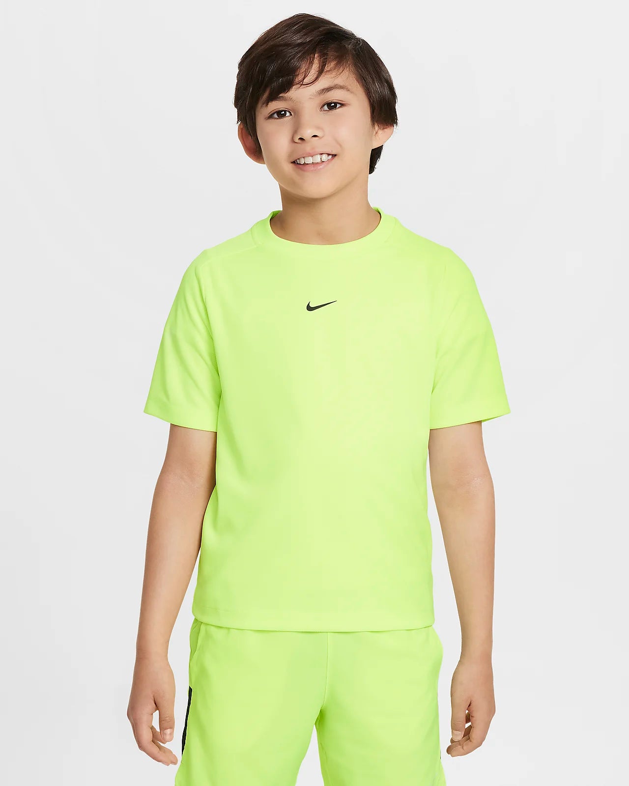 Nike Multi Big Kids Dri Fit Training Top Neon