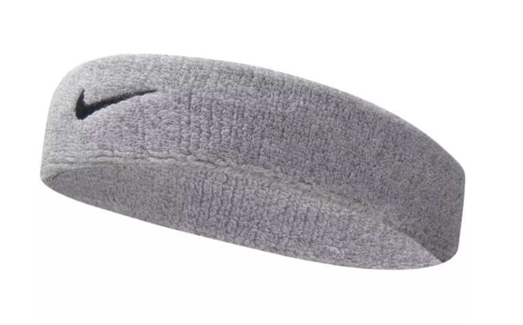 Nike Swoosh Tennis Headband (Grey/Black)