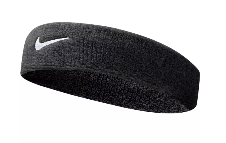 Nike Swoosh Tennis Headband (Black/White)