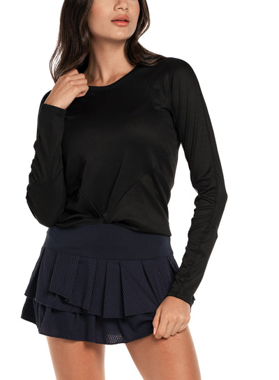 Ladies Lucky In Love Wrap It Up Long Sleeve (Black)
