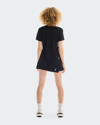 Ladies On Cloud Court Skirt Side Pleat (Black)