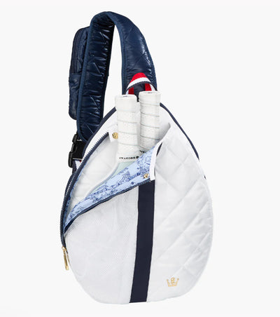 Oliver Thomas Tennis Maxed Out Pickle Sling (White/dark Navy)