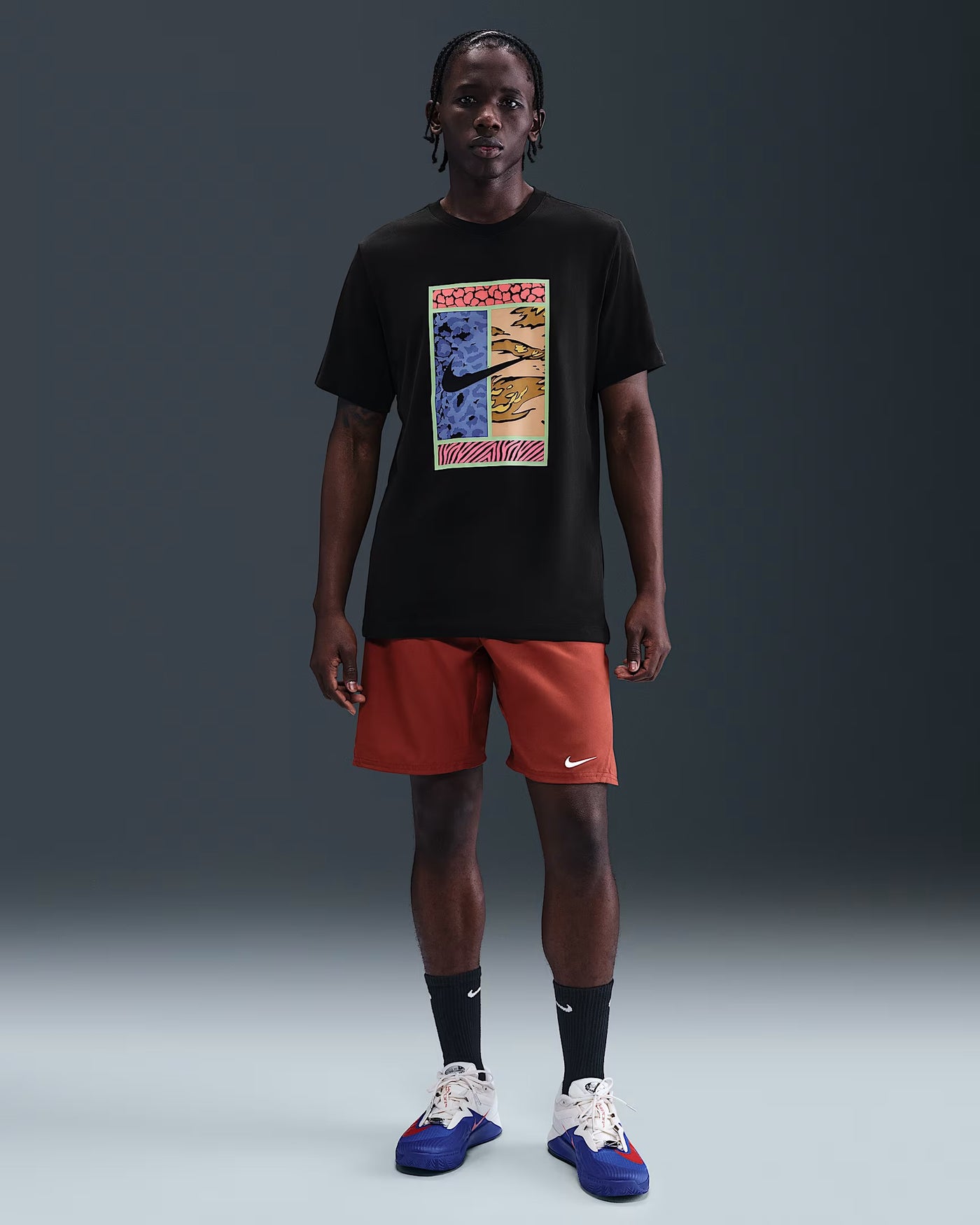 Mens Nike Crew Tee Court