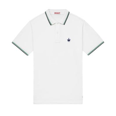 Mens Boast Tipped Pique Polo (Green/Navy)