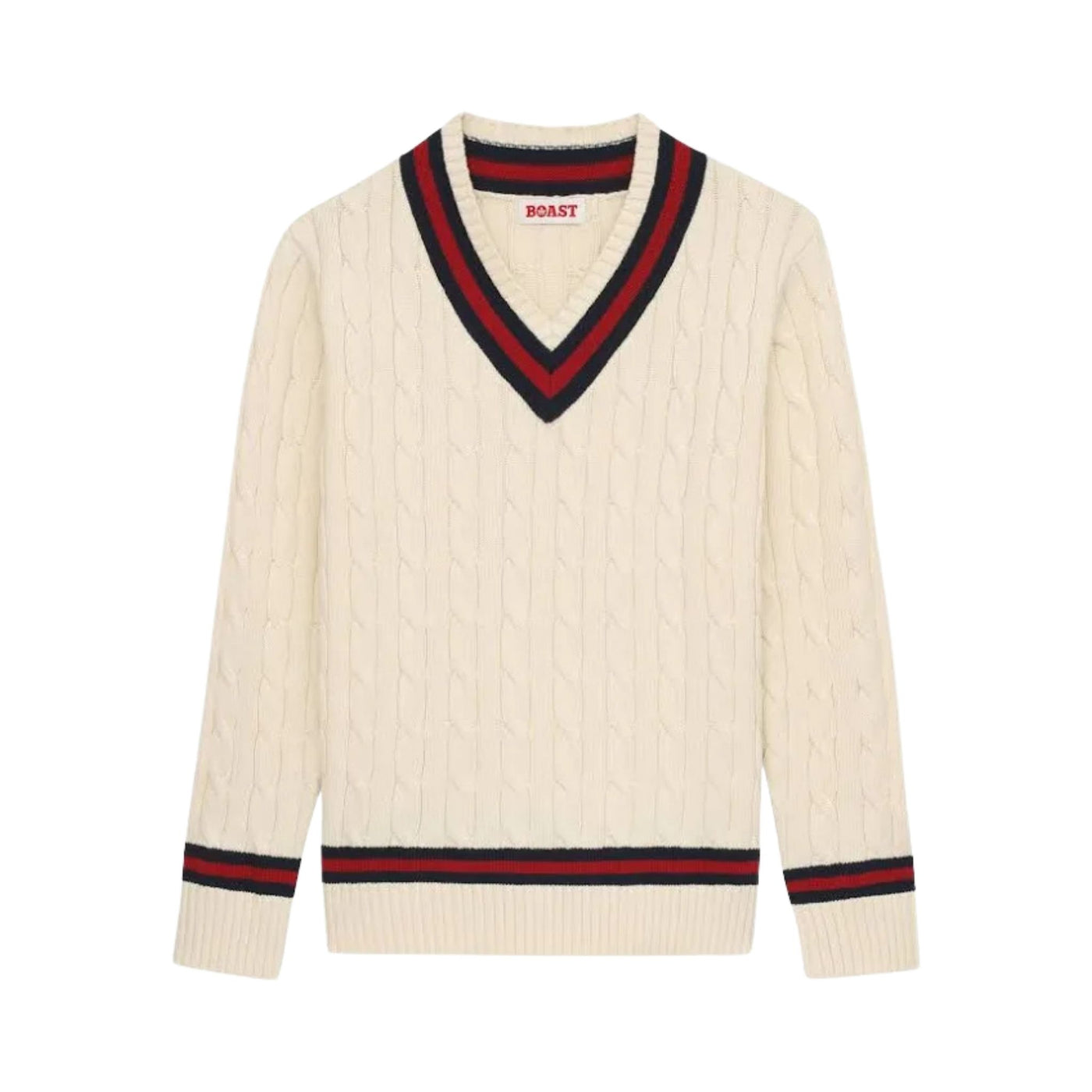 Mens Boast Cable Knit Tennis Sweater