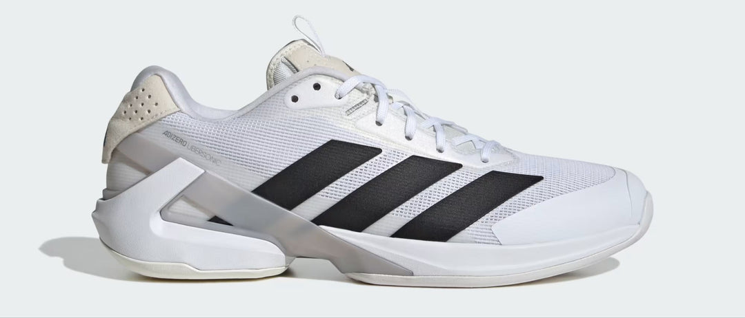 adidas Adizero Ubersonic 5 Tennis Shoes - Men's - Cloud White / Silver - 9