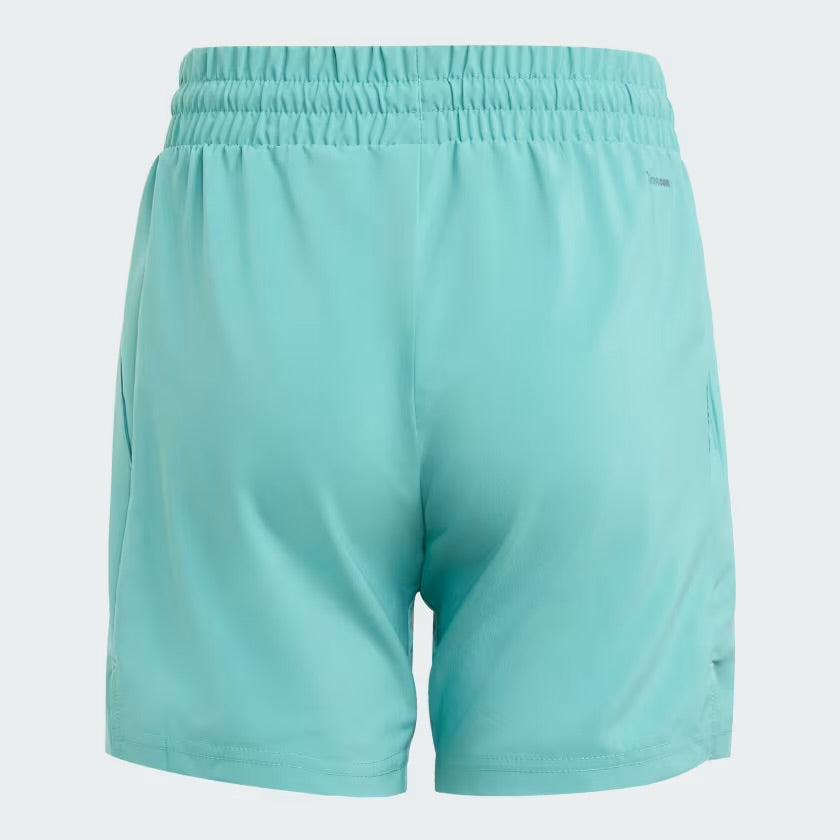 Boys Adidas Club 3 Stripes Shorts (Powder Teal)