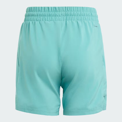 Boys Adidas Club 3 Stripes Shorts (Powder Teal)