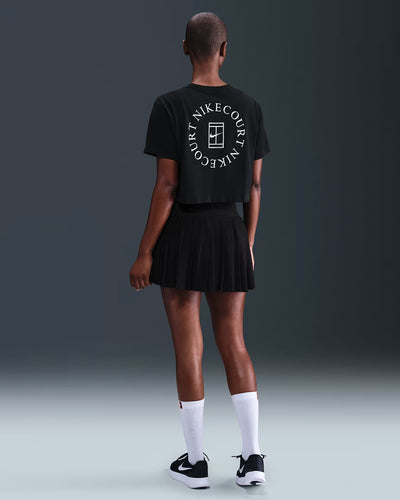 Ladies Nike Dri-FIT Short-Sleeve Cropped Tennis T-Shirt