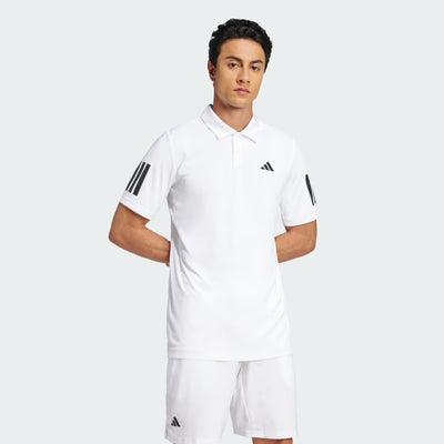 Mens Adidas Club Tennis 3 Stripes Polo
