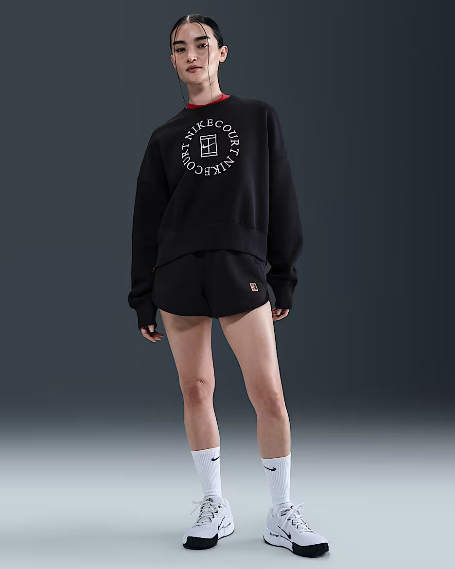 Ladies NikeCourt Heritage Phoenix Fleece Over-Sized Crew Neck Sweatshirt