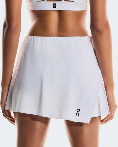Ladies On Cloud Court Skirt Side Pleat (White)