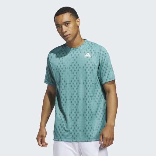Mens Adidas Club Graph Tee (Teal)