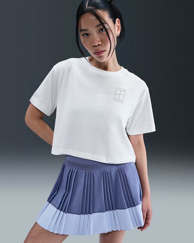 Ladies Nike Dri-FIT Short-Sleeve Cropped Tennis T-Shirt