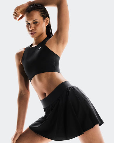 Ladies On Cloud Court Skirt Pleated (Black)
