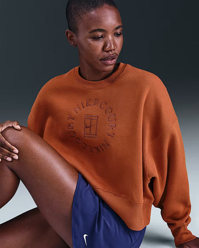 Ladies NikeCourt Heritage Phoenix Fleece Over-Sized Crew Neck Sweatshirt