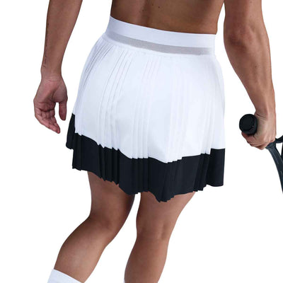 Ladies NikeCourt Dri-Fit Advantage Pleated Skirt (White/Black)