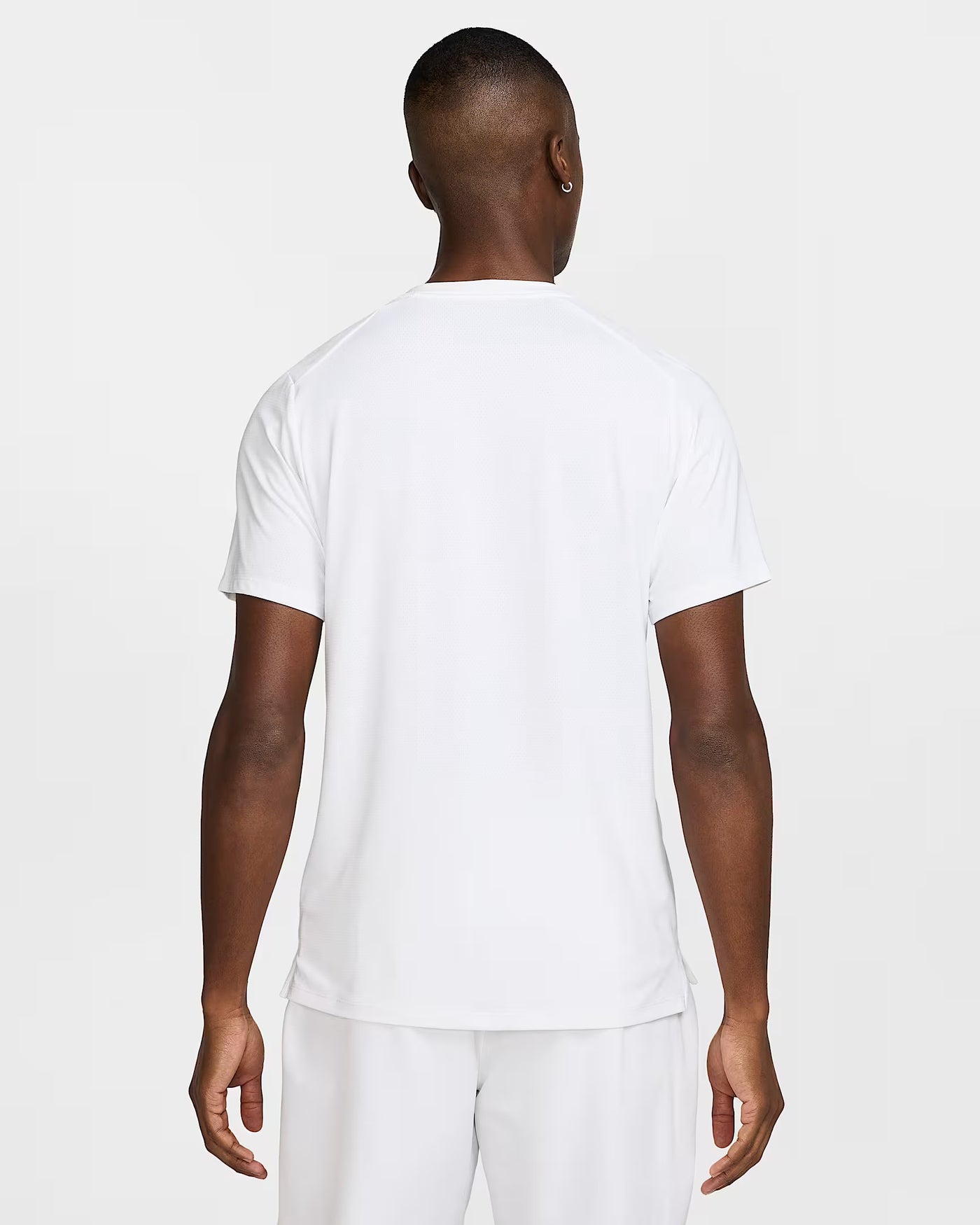 Mens NikeCourt Advantage Dri-FIT Tennis Top (White/Black)