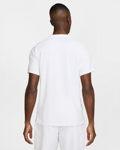 Mens NikeCourt Advantage Dri-FIT Tennis Top (White/Black)