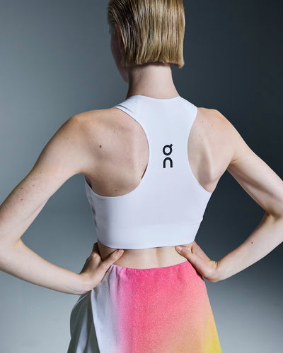 Ladies On Cloud Court Crop Top (White)