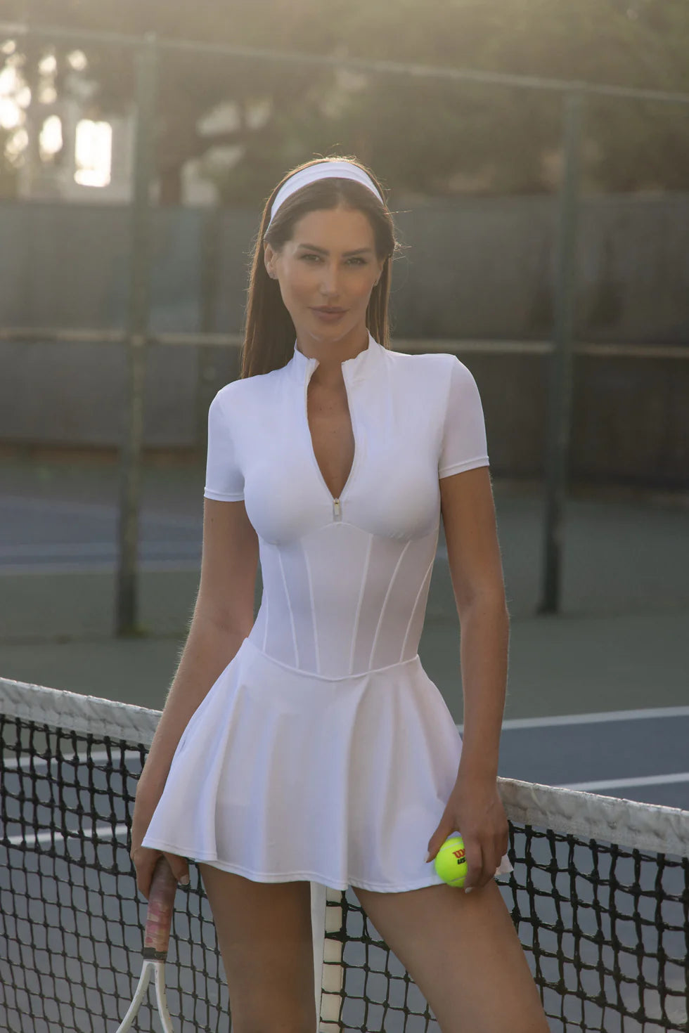 Ladies 11NIL Vienna Corset Dress - White