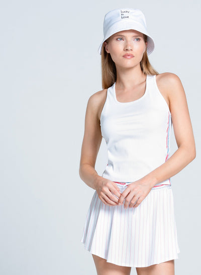Ladies Lucky In Love Revival Rib Tank