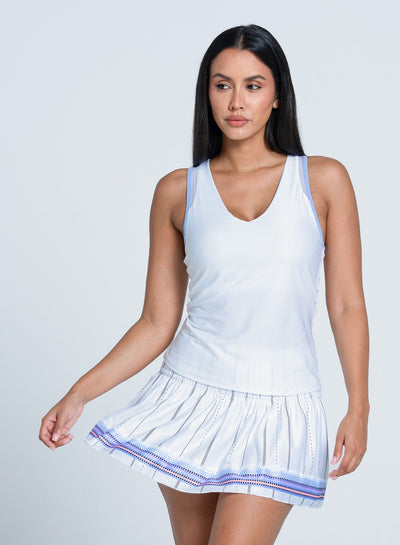 Ladies Lucky In Love Shimmer V-Neck Tank