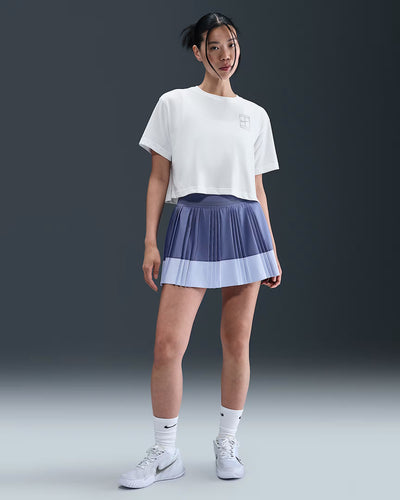 Ladies Nike Dri-FIT Short-Sleeve Cropped Tennis T-Shirt