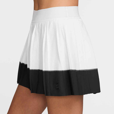 Ladies NikeCourt Dri-Fit Advantage Pleated Skirt (White/Black)