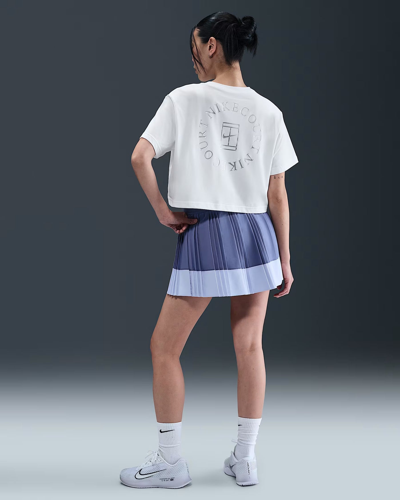 Ladies Nike Dri-FIT Short-Sleeve Cropped Tennis T-Shirt