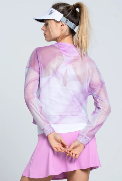 Ladies Lucky In Love Mystic Petal Mesh Pullover