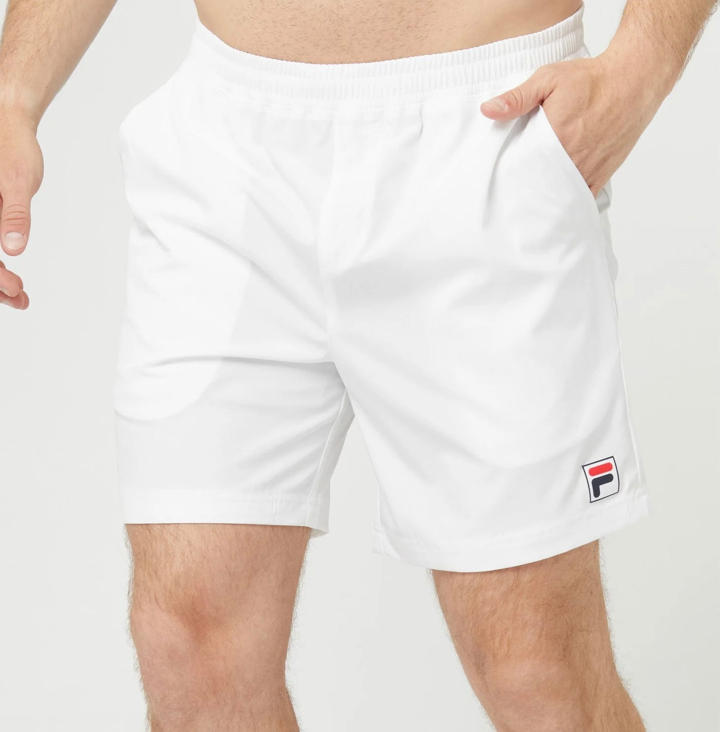 Mens Fila Essential 7in Solid Woven Short (White)