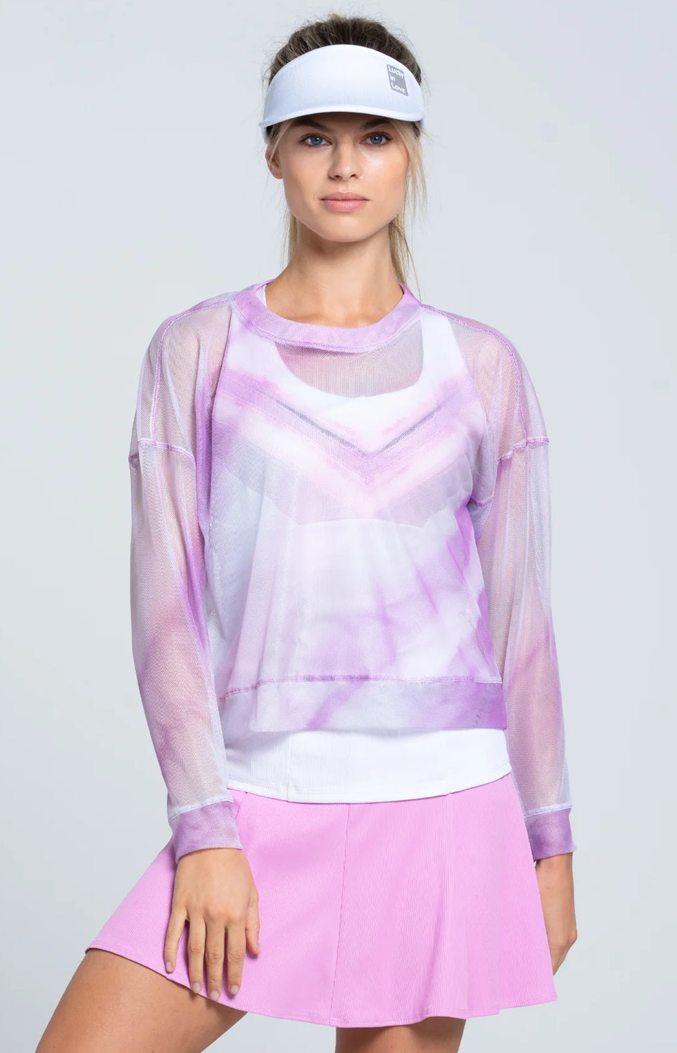 Ladies Lucky In Love Mystic Petal Mesh Pullover