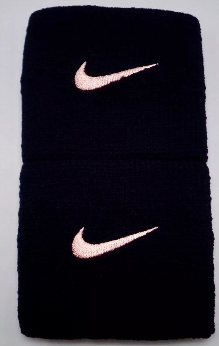 Nike Premier Tennis Wristbands (Black/Coral)