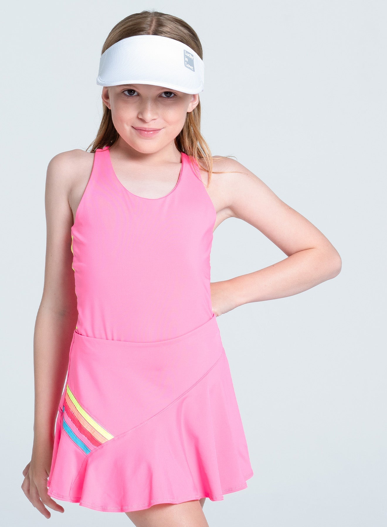 Girls Lucky In Love Prisma Stripe Skort