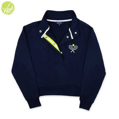 Ladies Ame & Lulu Warmup Pullover (Navy)