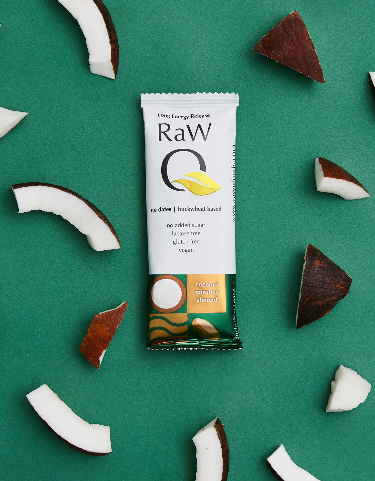 Raw Q Foods Energy Bar Coconut Spirulina & Almond