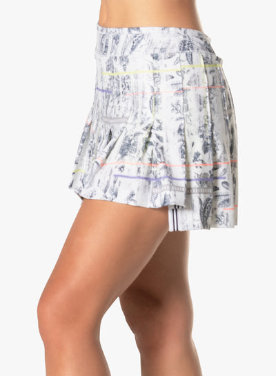 Ladies Lucky In Love Electric Toile Skirt