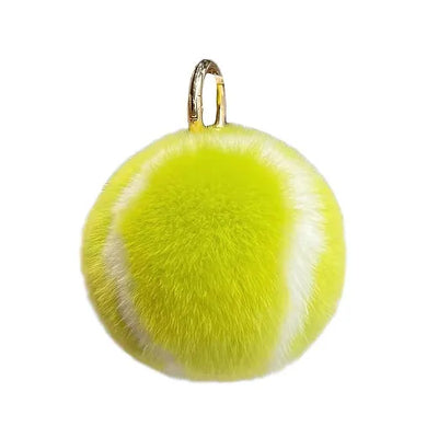 Glitter & Gold Wimbledon Fur Keychain