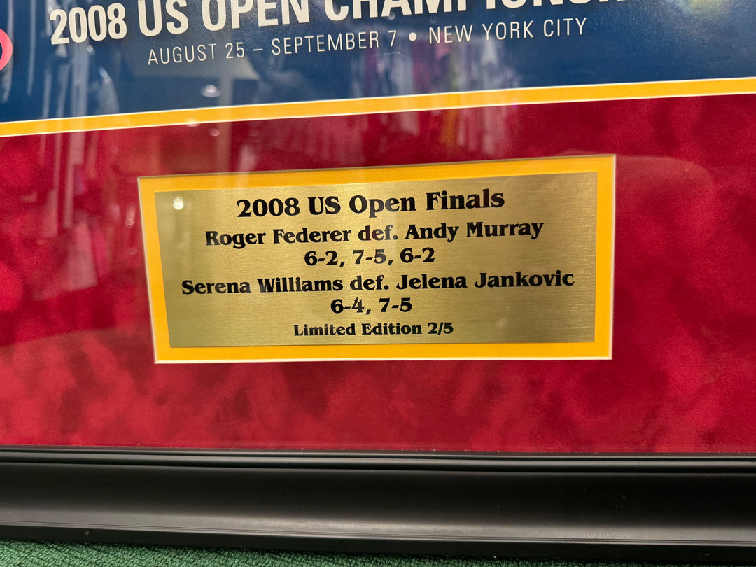 Signed Limited Edition 2008 US Open Framed Poster – Mason's Tennis