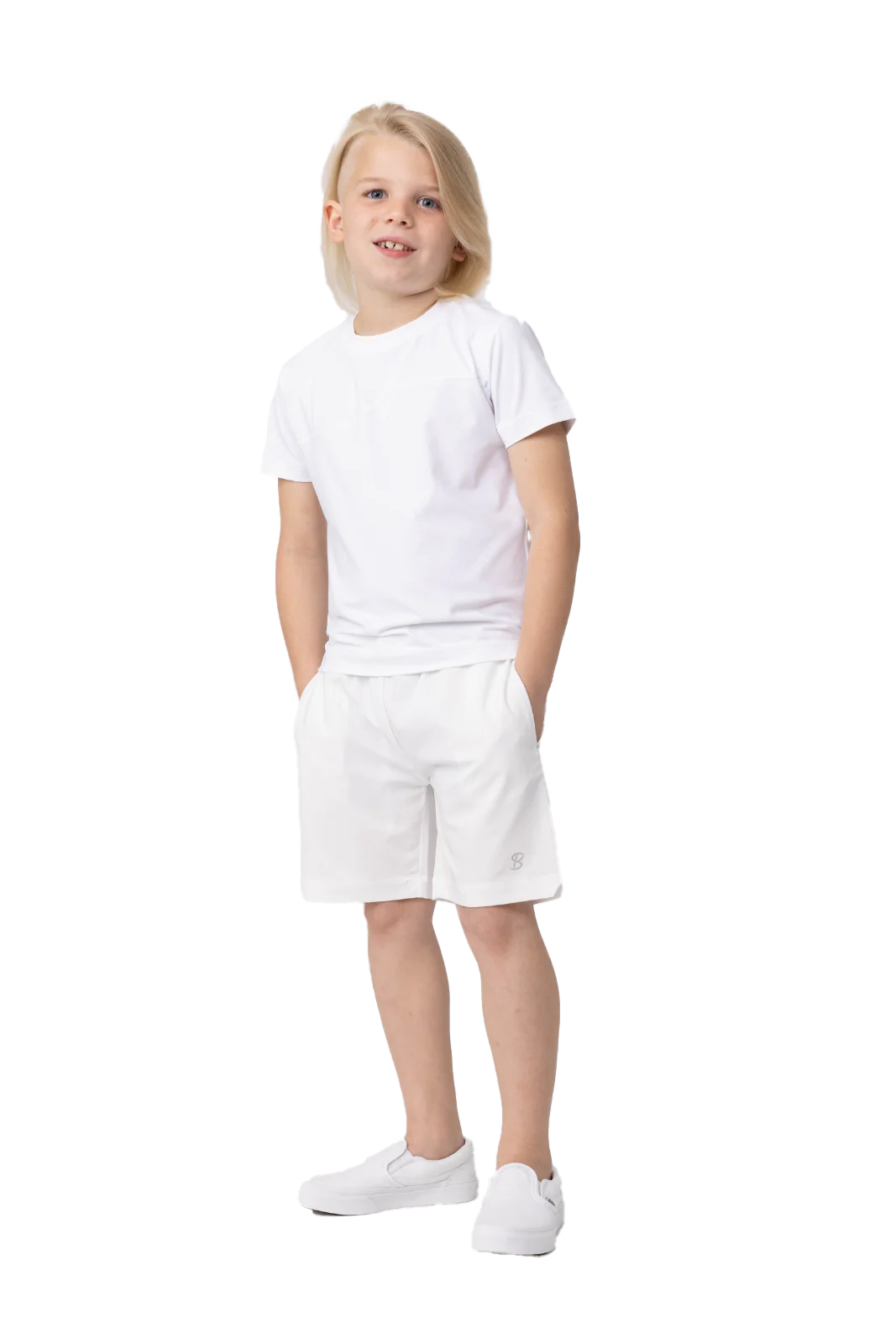 Boys B Sport Shorts (White)