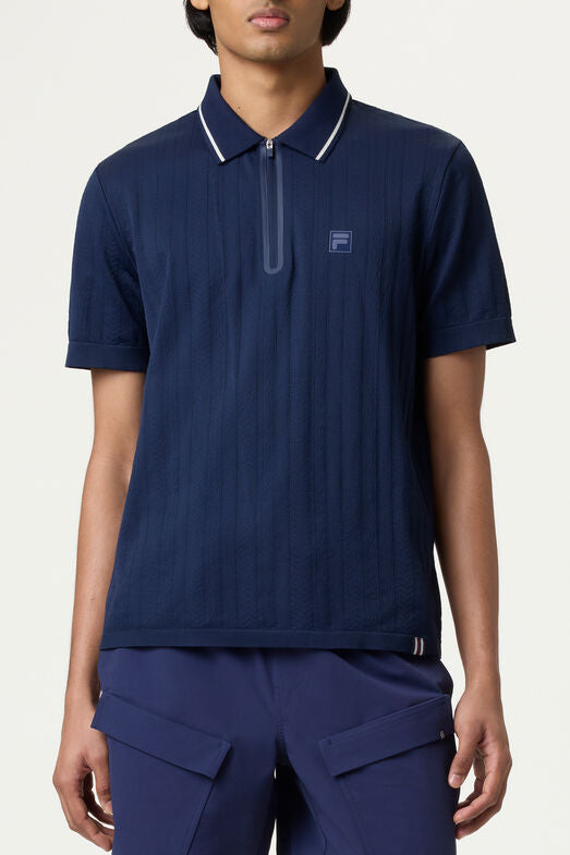 Mens Fila Challenger Cable Zip Polo