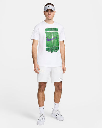 Mens NikeCourt Dri-Fit Tennis Tee (White)