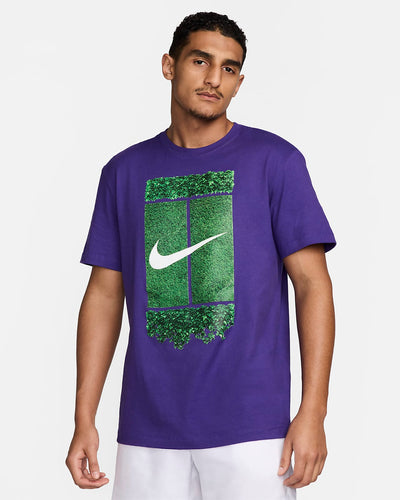 Mens NikeCourt Dri-Fit Tennis Tee (Purple)