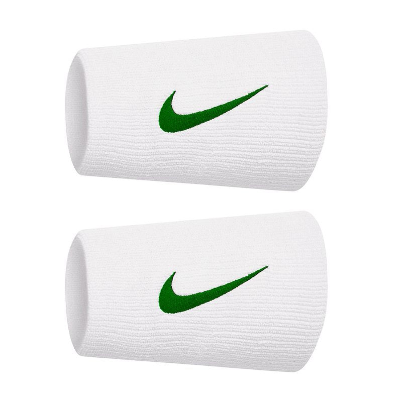 Nike Tennis Premier Doublewide Wristbands (White/Malachite)
