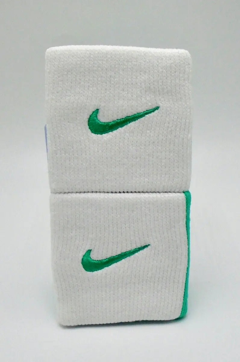 Nike Premier Tennis Wristbands (White/Malachite)