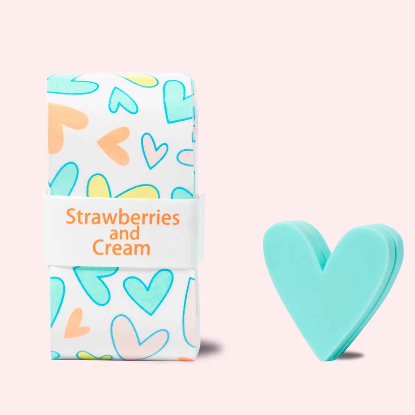 Strawberries and Cream Tennis Overgrip and Dampener Set- Pastel Hearts